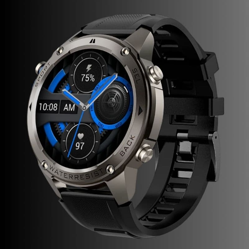 Smartwatch Brave WearZone Relogio Inteligente | Militar com GPS, Resistência IP69K 5ATM à Prova d'Água
