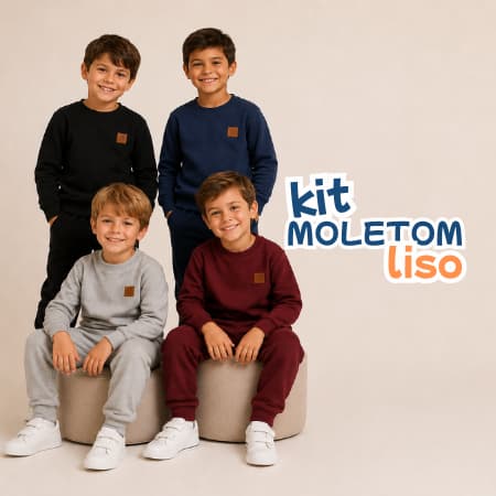 Kit Conjunto Infantil Inverno Moletom Peluciado Menino Conjunto 1 ao 12 Masculino Frio Manga Longa