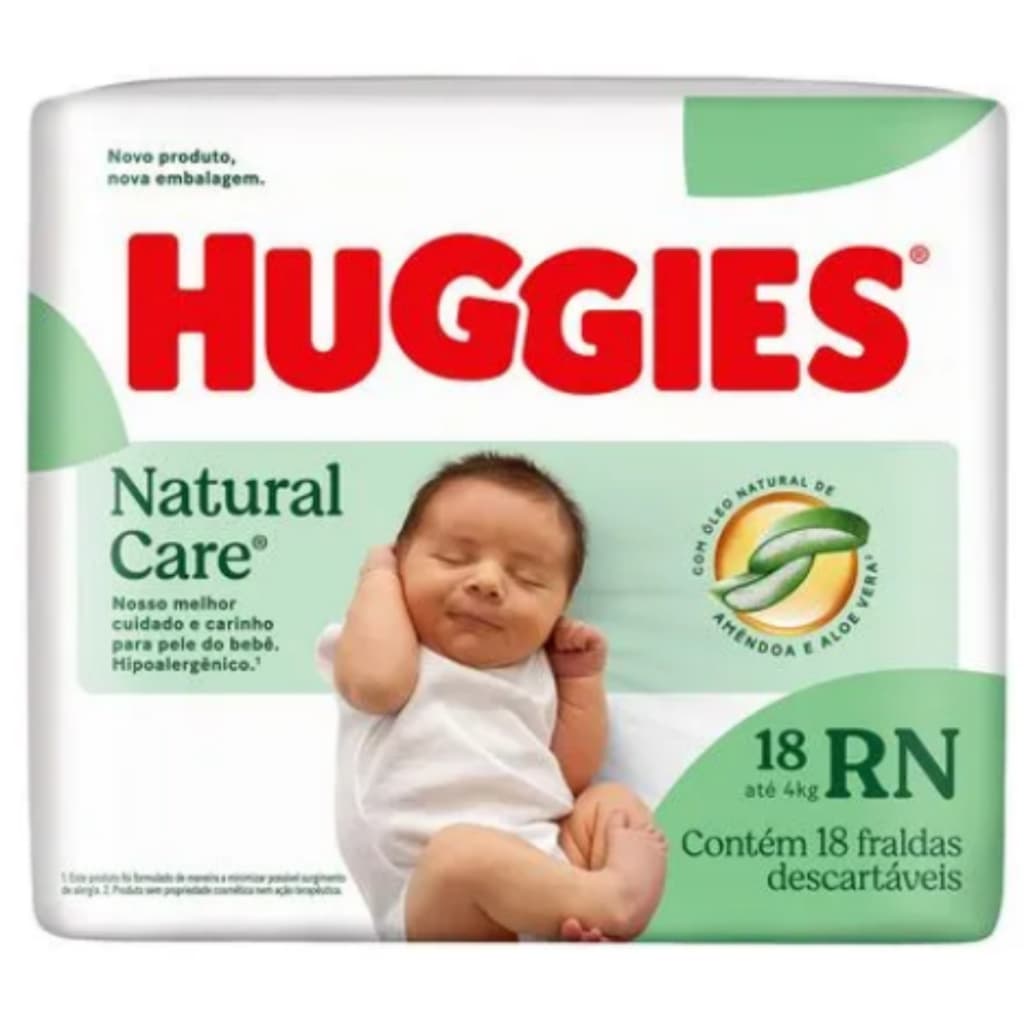 Fralda Descartável Huggies Recém Nascido (RN) 18 unidades
