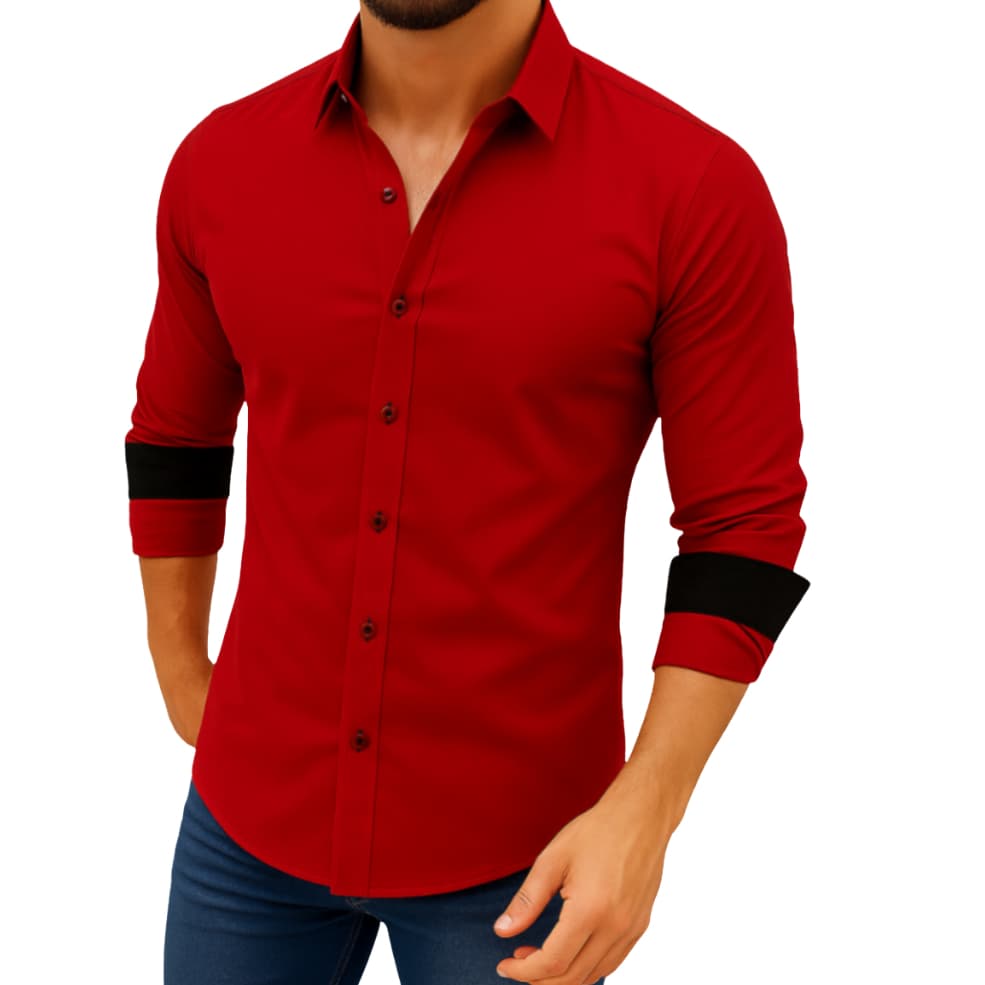 Camisa Masculina Social Manga Longa Slim Confortavel Elegante Casual Envio Rapido