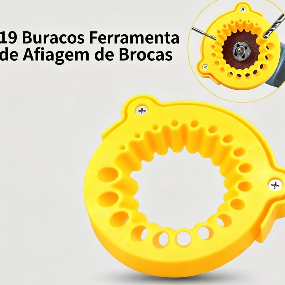 Suporte de Afiar Brocas Elaminas com Esmerilhadeira Gabarito Para Brocas de 3 a 12.5mm