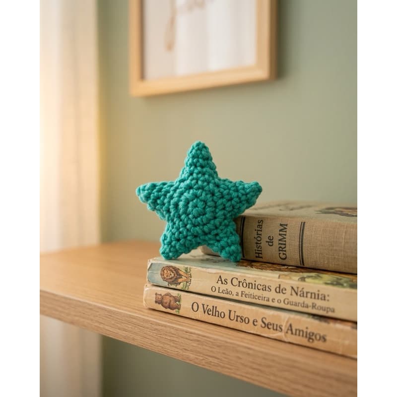 Kit 3 Estrelas em Amigurumi Crochê 6cm