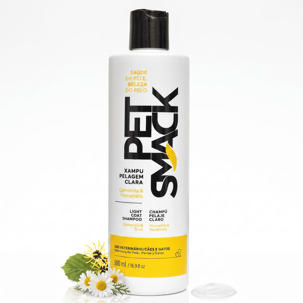 Pet Smack Shampoo Pelagem Clara 500ml para Cães e Gatos Centagro