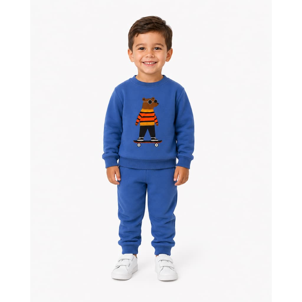 Conjunto de moletom infantil pelúcido, confortável e estiloso - Mini Sauro