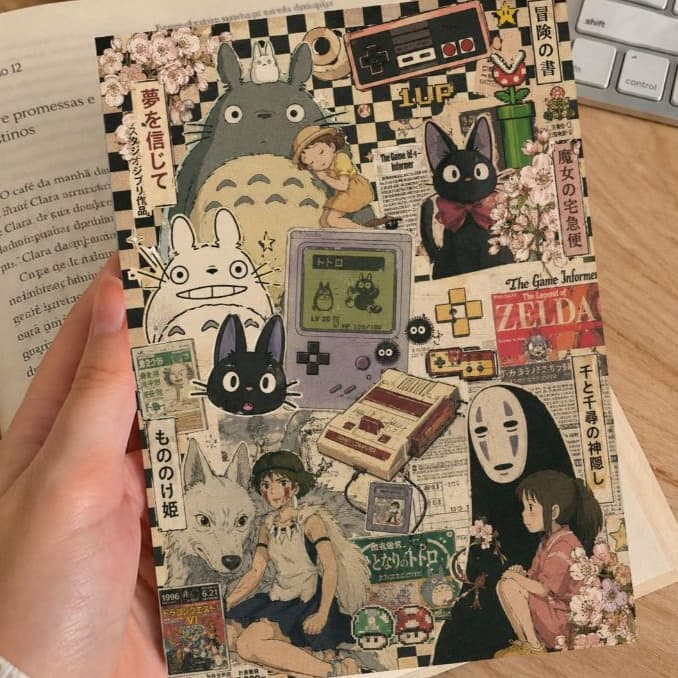 Skin Card Clássico Studio Ghibli Retrô Gamer 🎮🌸✨