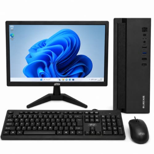 Computador Completo Intel Core i5 8GB RAM SSD 120GB Monitor 20" WiFi Teclado e Mouse Escritório