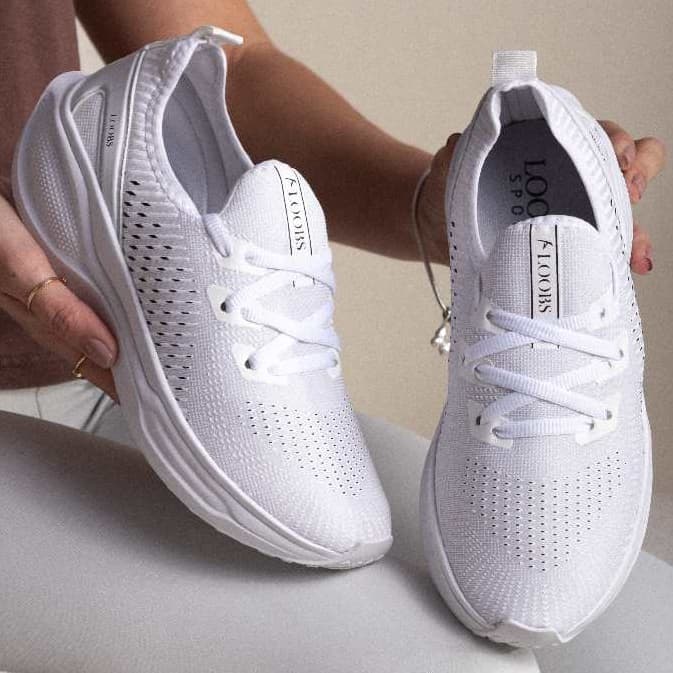 Tênis Feminino Calce Fácil Tenis Academia caminhada super leve e macio Original Loobs Sport