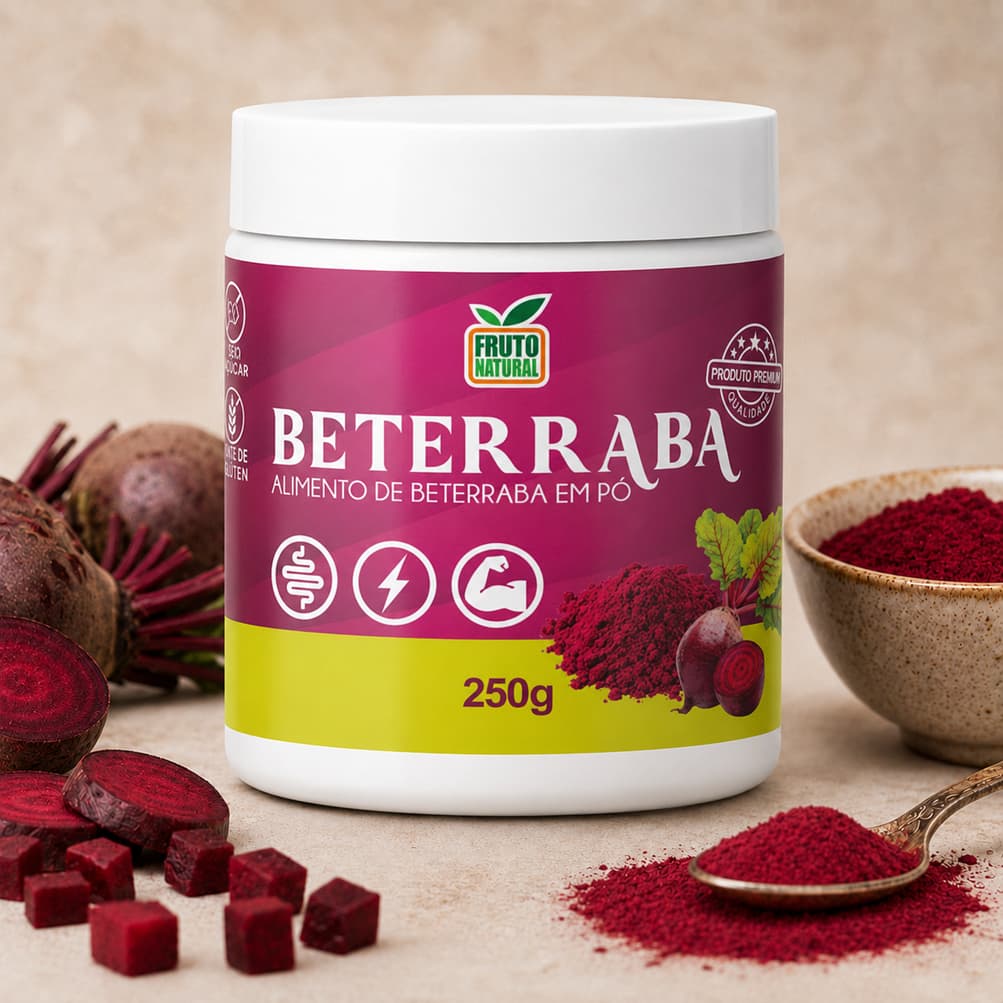 Beterraba em Pó | Pré Treino + Saciedade 100% Pura | Amor da Terra