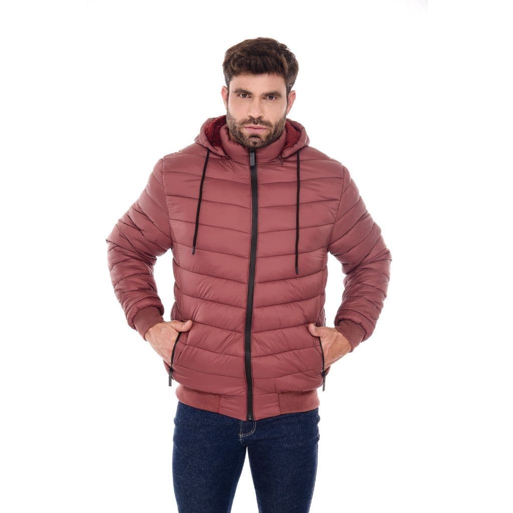 Jaqueta Puffer Masculina Peluciada Com Capuz Forrada Inverno Frio Casaco Premium