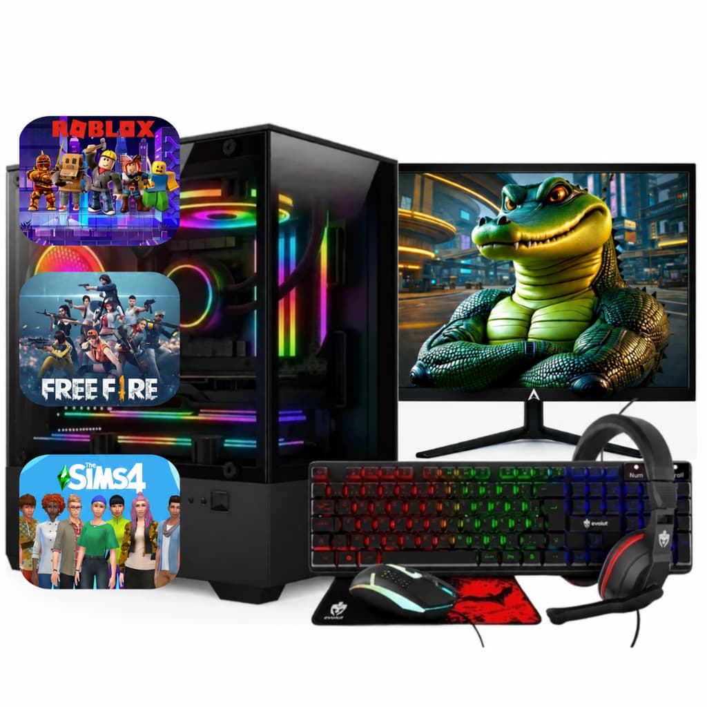 PC Gamer Completo i7 Memoria Ram 16GB SSD 240GB Monitor HDMI Kit Gamer