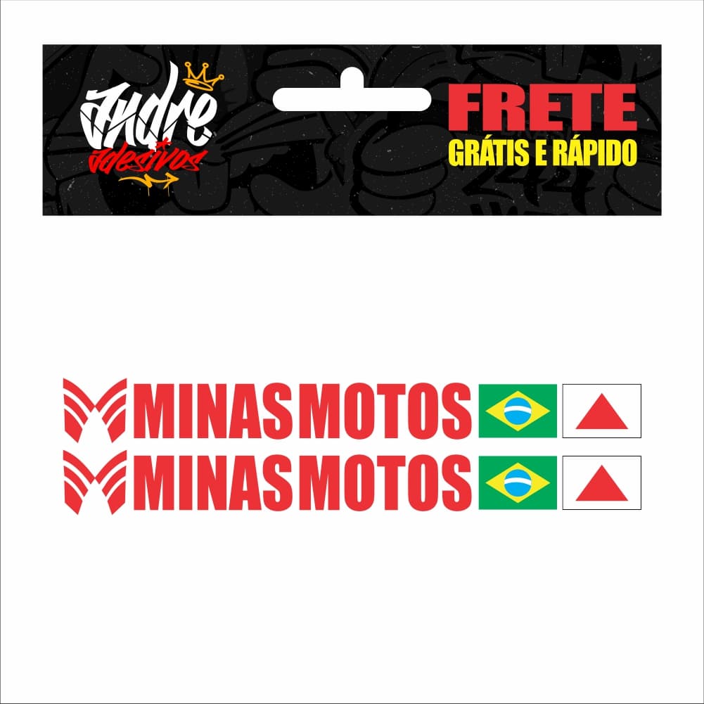 ADESIVO REFLETIVO MINAS MOTOS ORIGINAL PAR - ADESIVOS ORIGINAL, PARA MOTO, BIKE,  REFLETIVO