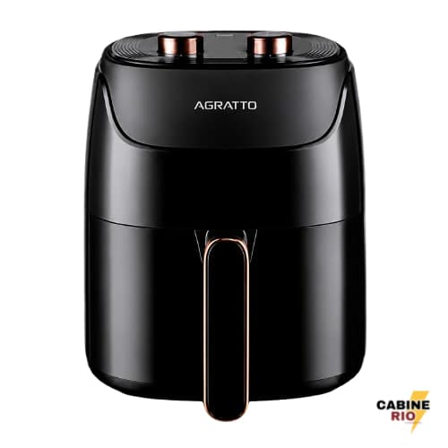 Air Fryer Agratto 110V(127V) e 220V Fritadeira Sem Óleo Preto 4 Litros