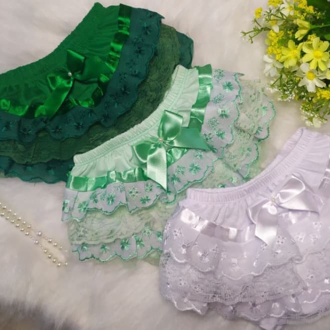 Kit com 8 calcinhas Luxo Bunda Rica Tapa Fraldas infantil variadas