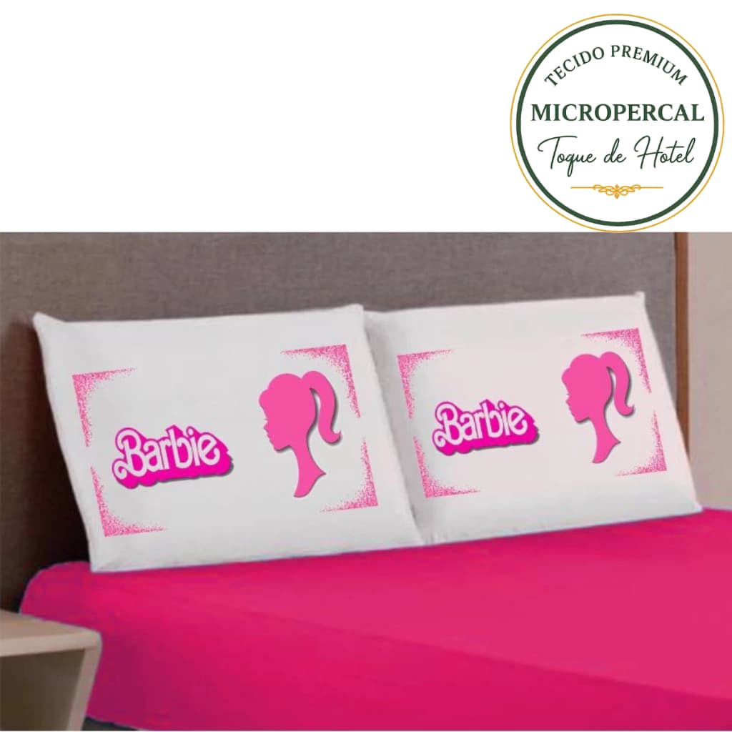 Jogo De Lençol Barbie 3 pçs com elastico Casal/Queen/ king
