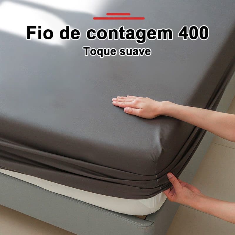 Jogo de Lençol 400 Fios Micropercal com Elástico e Fronha, Toque Macio, Disponível para Solteiro Casal Queen King