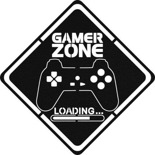 Adesivo Gamer vinil decorativo Zona Gamer Setap  Parede Porta Console Vidro Notebook