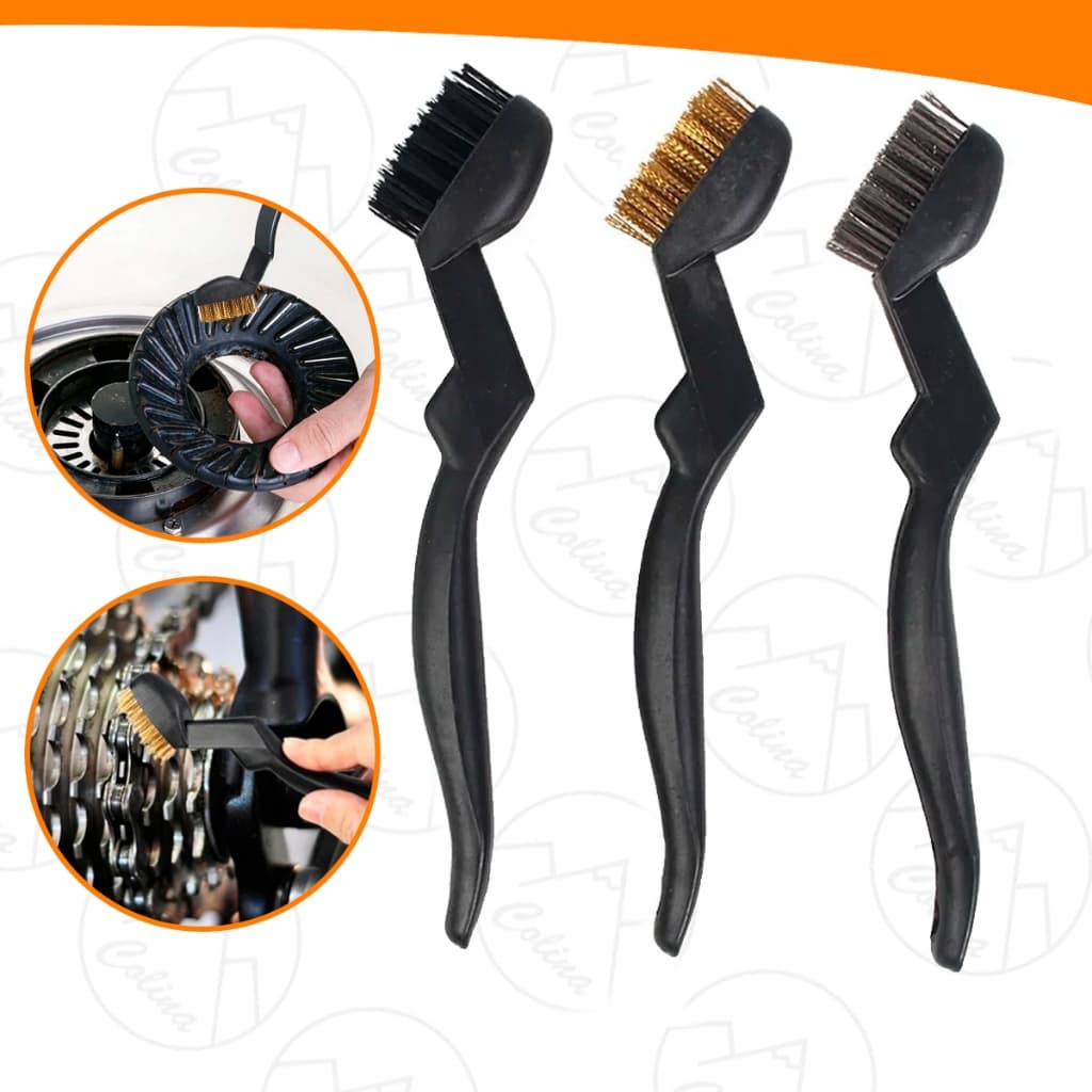 Kit 3 Escovas De Limpeza Pesada Leve Manual Multiuso Uso Geral Cozinha Carro  Importadora Util