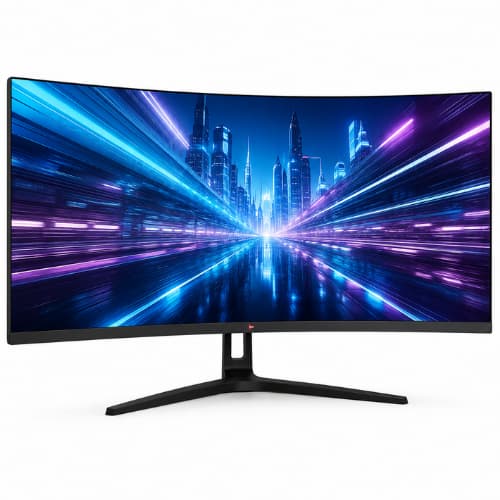 Monitor Gamer Curvo Grasep 34" WQHD Ultrawide 165Hz 1ms Painel VA HDMI DisplayPort VESA Preto