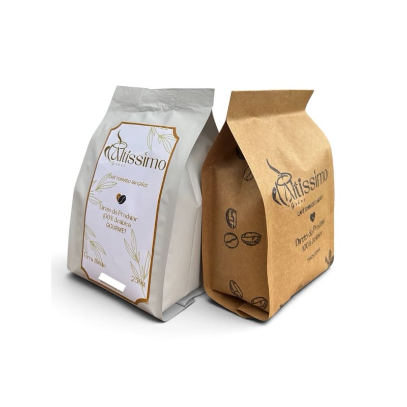 Café Torrado Moído + Café Torrado em Grãos Gourmet Kit 100% Arábica