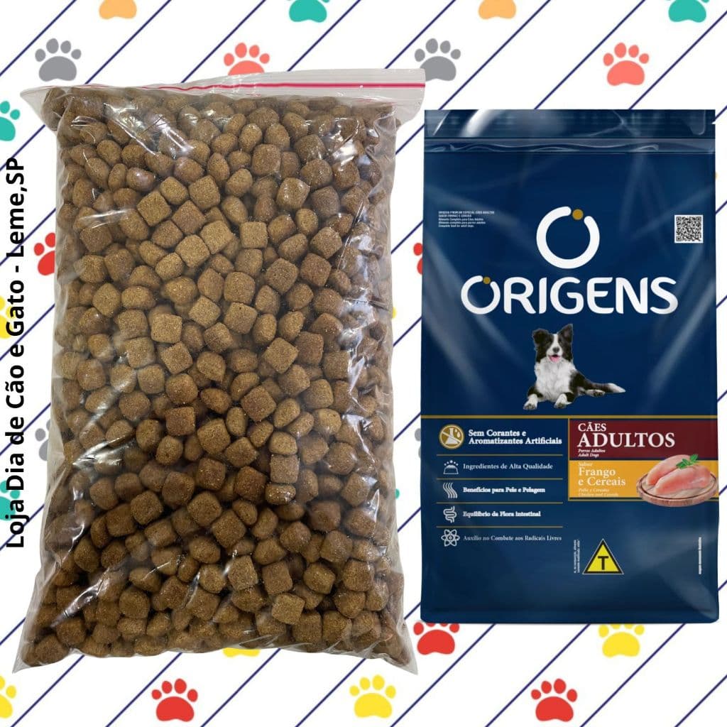 GRANEL 1KG - Ração Origens ADULTOS FRANGO Premium Especial - Cachorros Médios e Grande Porte