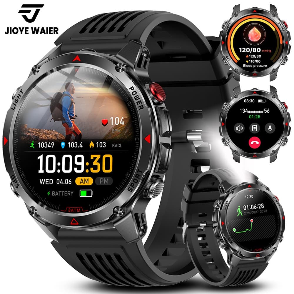 JIOYE Smartwatch Relogio Chamada GPS IP68 à Prova d'Água Bússola Esporte Relógio Smartwatch Redondo