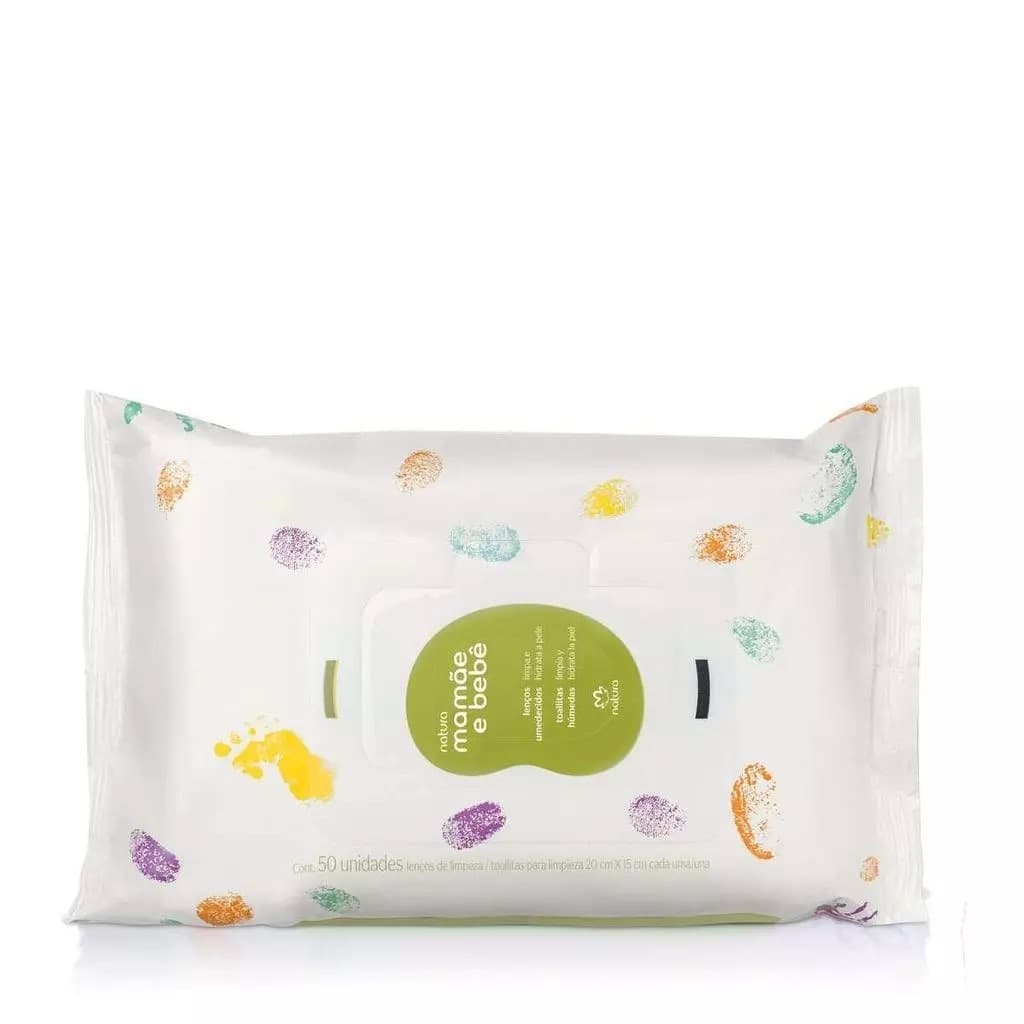 Lenço Umedecido Mamãe e Bebê 50 Folhas – Fragrância Suave