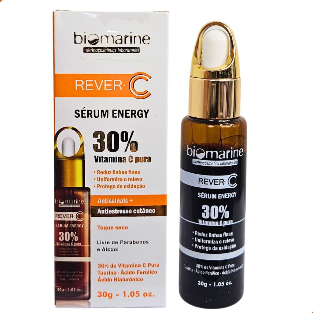 Rever C Sérum Biomarine Vitamina C Pura 30% Anti Idade 30ml