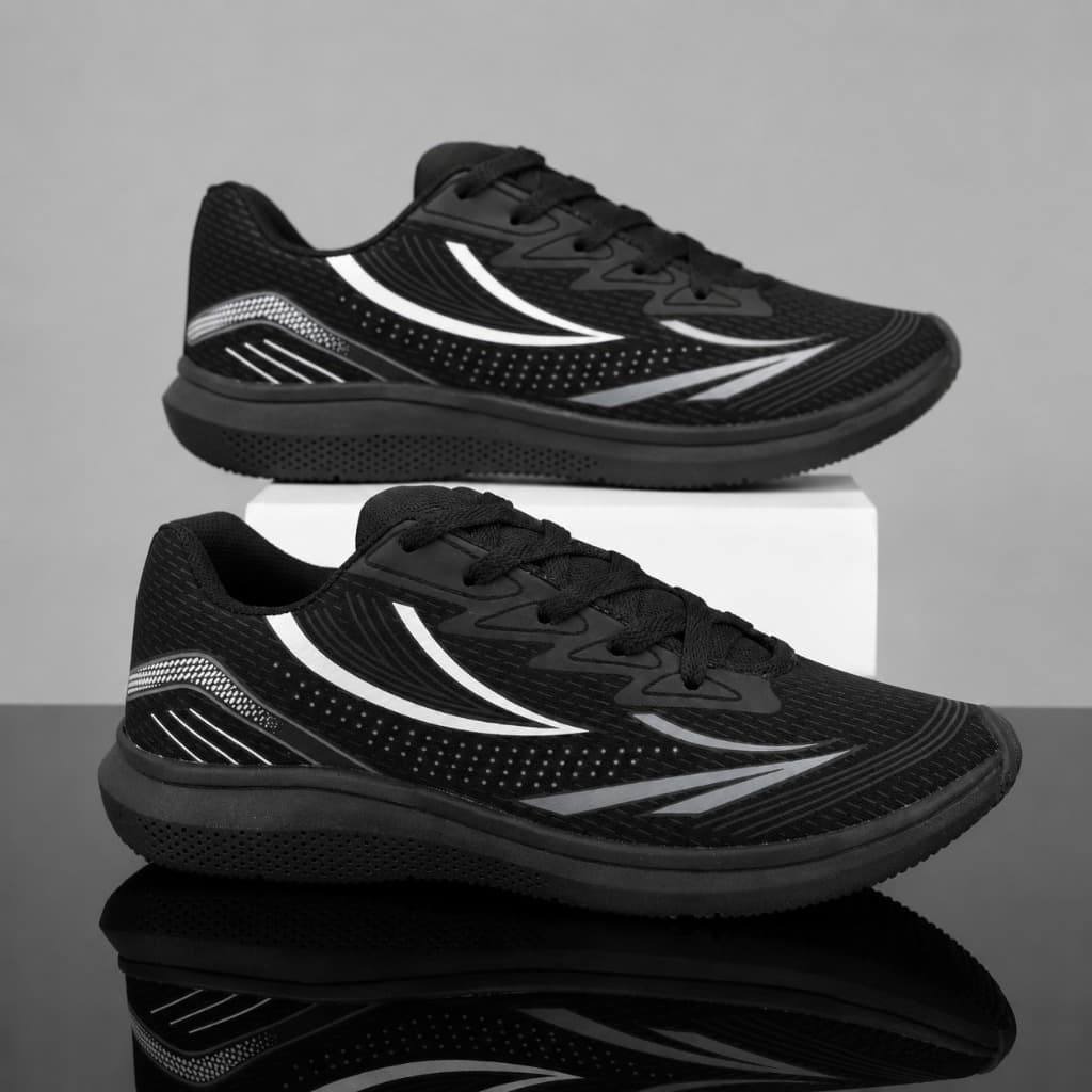 Tênis Masculino/Feminino Preto AMX – Design Moderno e Solado Resistente
