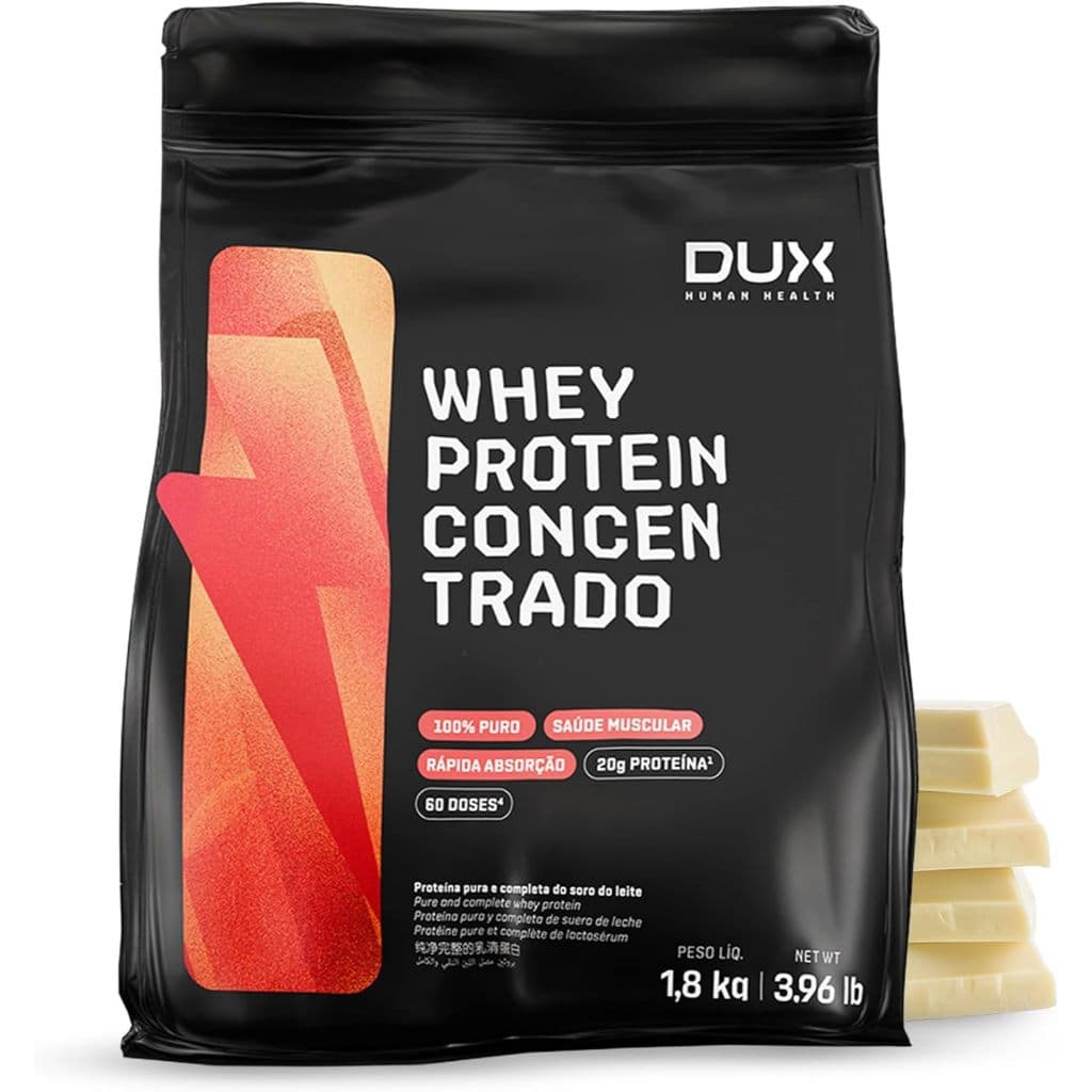 Whey Protein Concentrado Refil 1,8 Kg Sabor Chocolate Branco  - Dux Human Health