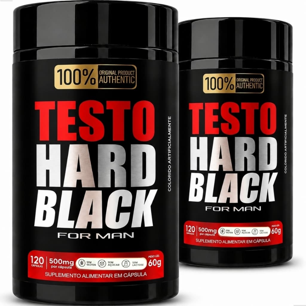Testo Hard Suplemento Pre Workout Desempenho E Vigor Pre Treino Kit 2 Potes