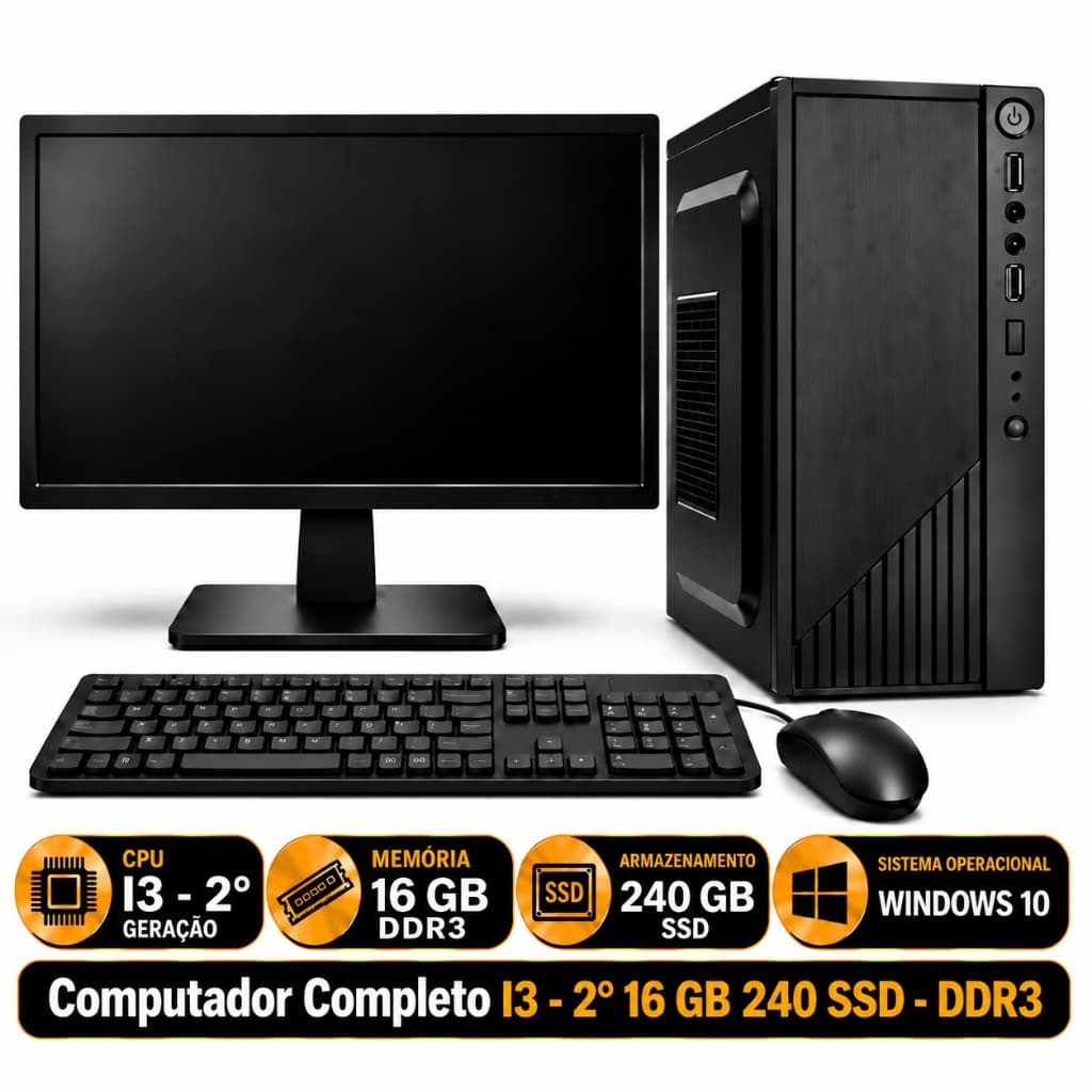 Computador Completo I3 - 2° 16 GB 240 SSD - DDR3