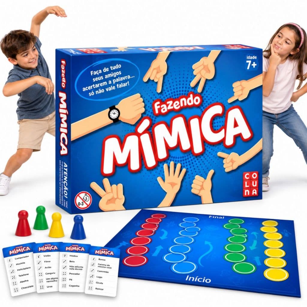 Jogo Fazendo Mimica Coluna Brinquedo Infantil Divertido Jogo de Tabuleiro Adivinhação Crianças Família e Amigos