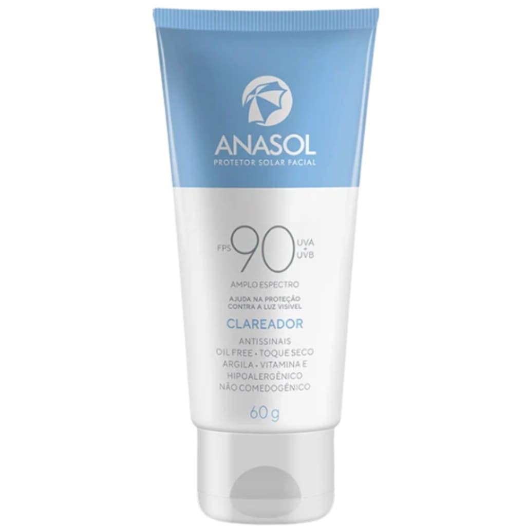 Protetor Solar Facial Anasol Clareador FPS 90 Anti-Manchas Oil Free 60g