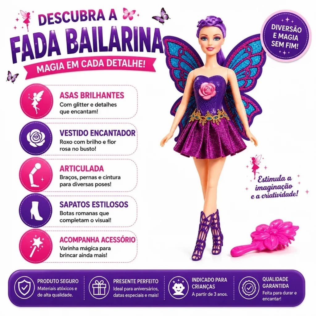 30cm Brinquedos infantis Acessórios boneca móvel Boneca Fada das Flores Brinquedos infantis Articulada