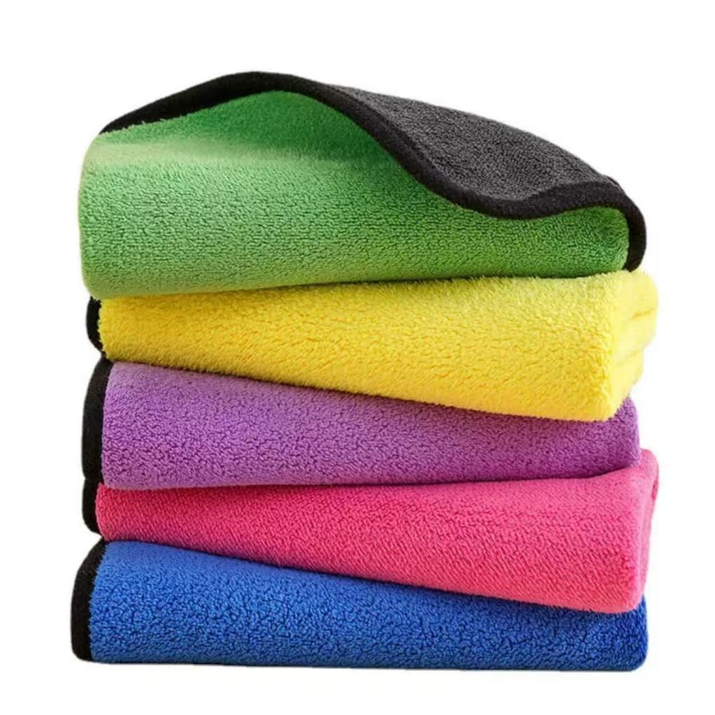 Toalha de Limpeza Microfibra Para Carro,Casa e Cozinha,Kit 5