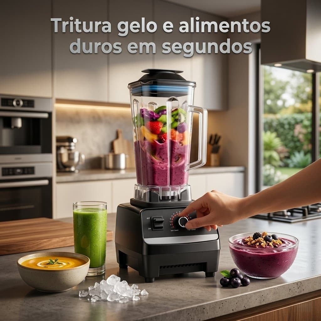 Liquidificador 4500W Potente 2 Litros Elétrico 127V Jarra Grande Cozinha Alta Performance