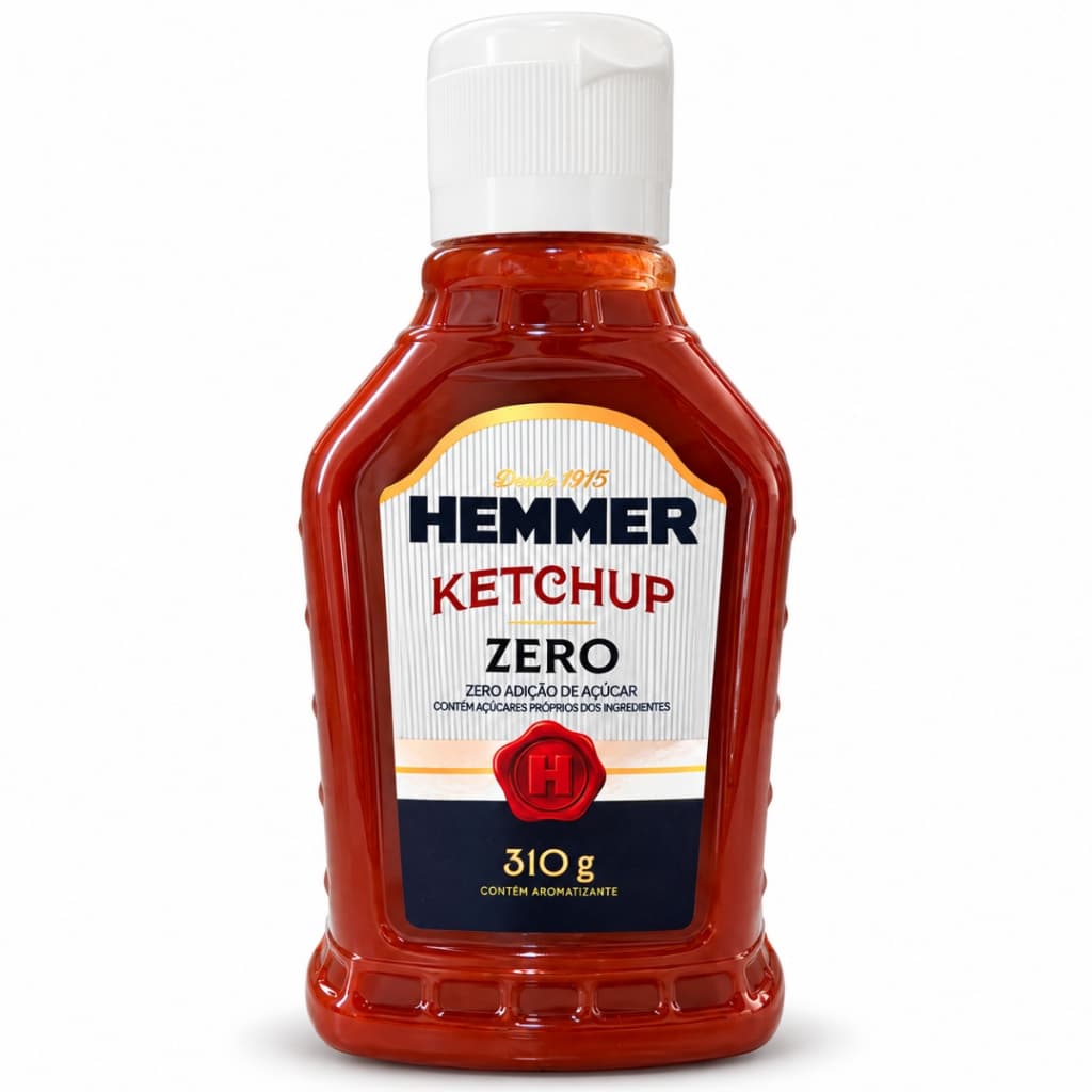 Ketchup Zero Hemmer Sem Adição de Açúcar Sem Glúten 310g