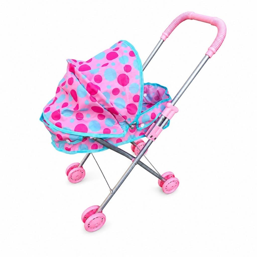 Carrinho De Boneca Luxo Bebê Reborn Dm9500 Dobrável Infantil