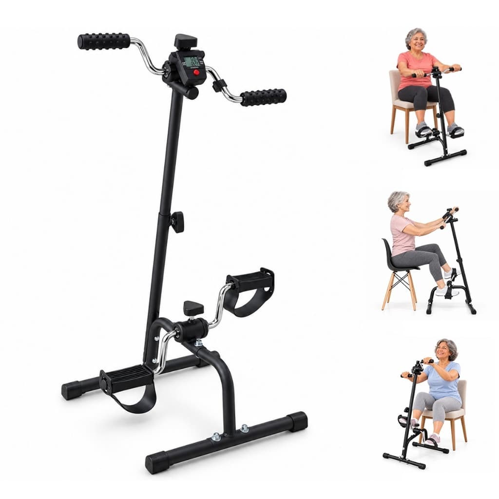 Mini Bicicleta Ergométrica Preto - Confortável, Compacta e Antiderrapante
