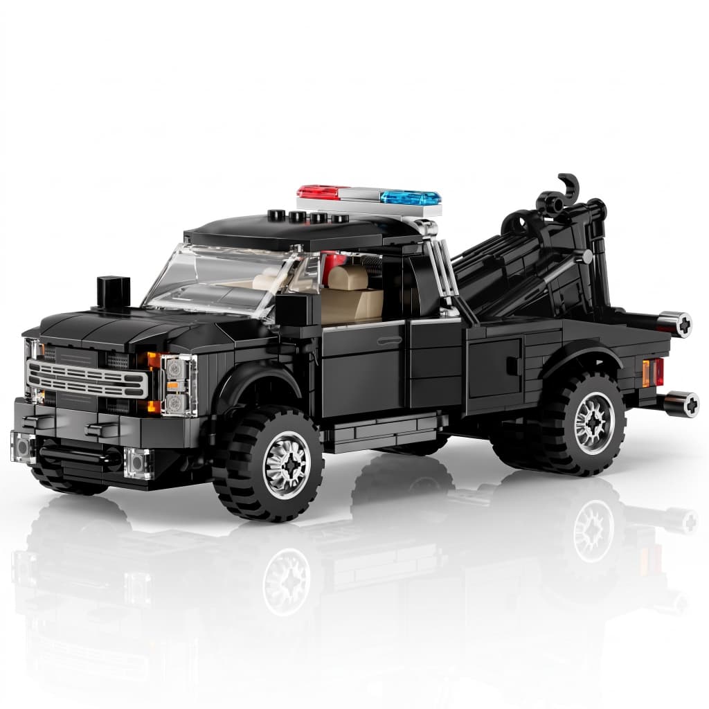 Bloco de Montar Caminhão Reboque Carro 594 Peças Bloco Tipo Lego Brinquedo Construir - LEYI