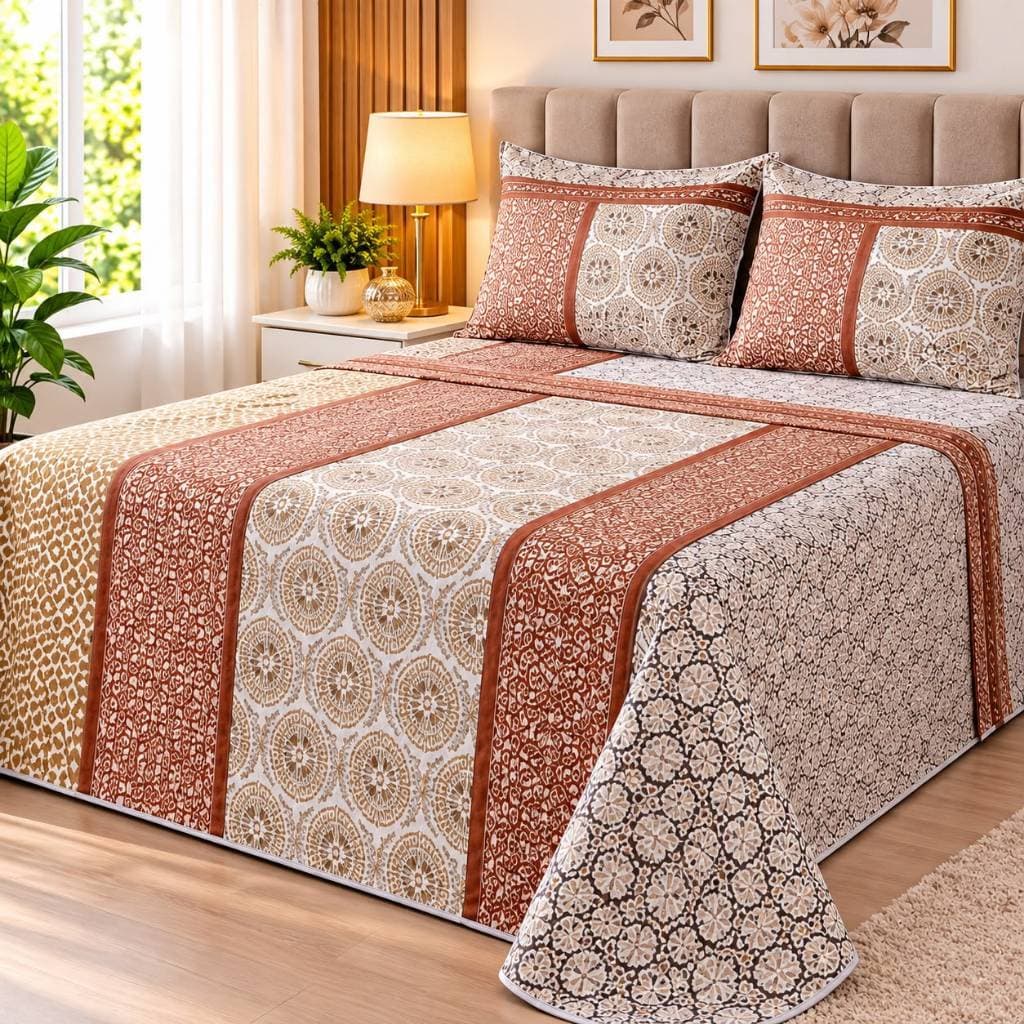 Jogo de Lençol Casal Estampado kit com 3 Peças Microfibra 100% Poliéster