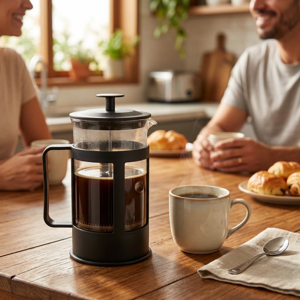 Cafeteira Francesa Prensa 300ml Vidro Café expresso leite cremoso Chá Sem Filtro de Papel- Preta