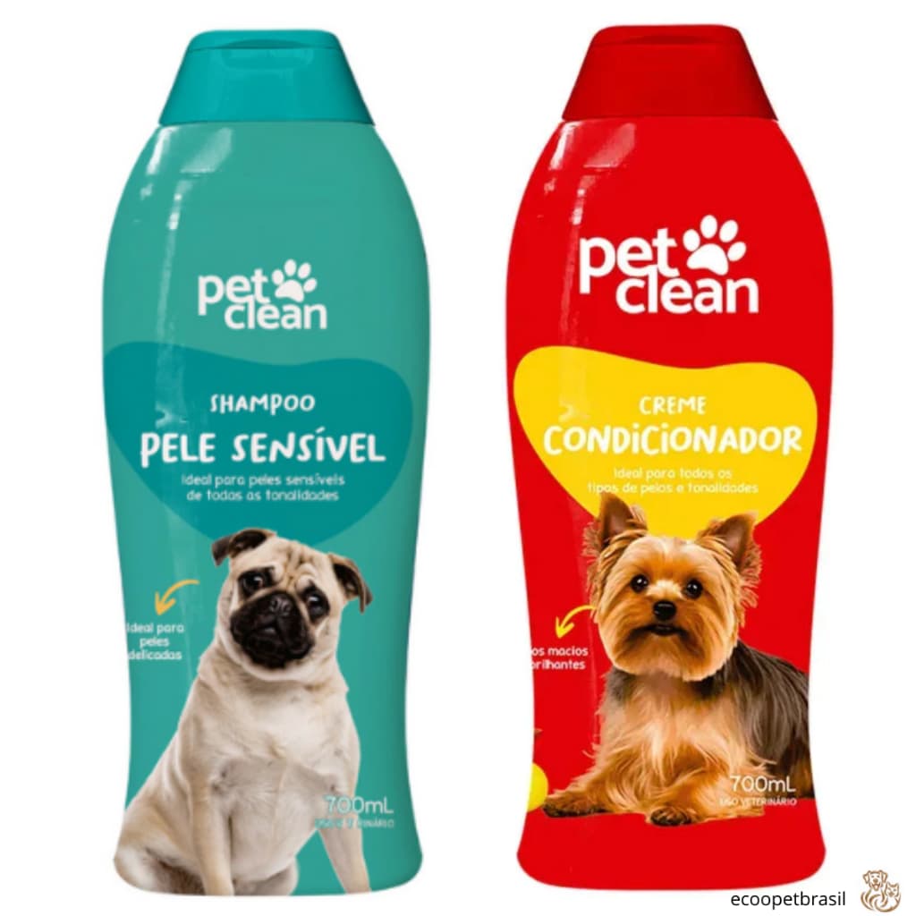 Shampoo Pele Sensível 700mL para Cachorro Cães e Gatos Banho Pet Clean | Condicionador