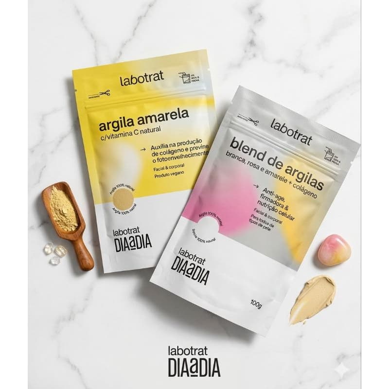 Kit de Argilas com Colágeno e Vitamina C - Anti-Idade, Firmadora e Iluminadora para Pele Radiante!