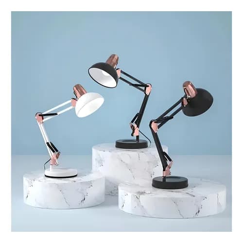 Luminária Pixar Luxo com Detalhes Rose Articulada Com Garra 2 em 1 com ou sem  lampada   3 Petalas