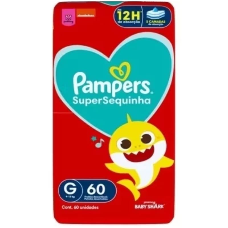Fralda Pampers Super Sequinho Descartável – Alta Absorção G
