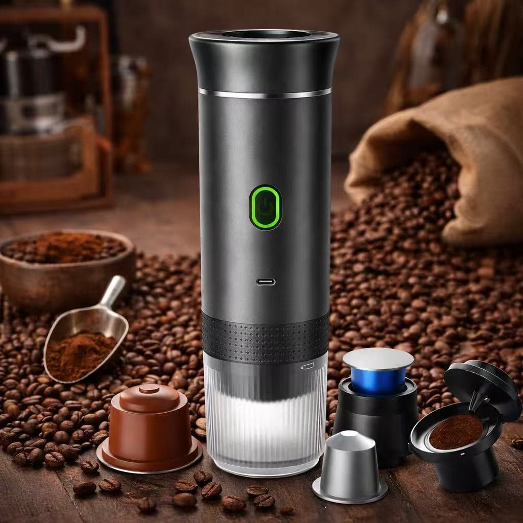 ☕️Máquina de Café Expresso Portátil 3 em 1 Elétrica  para Cafeteira cápsulas e Café Moído