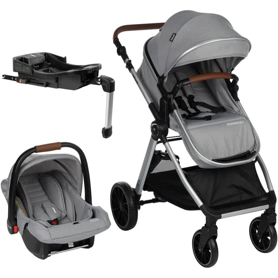 Carrinho Travel System Romanzo Trio Isofix Cinza Granizo - Infanti
