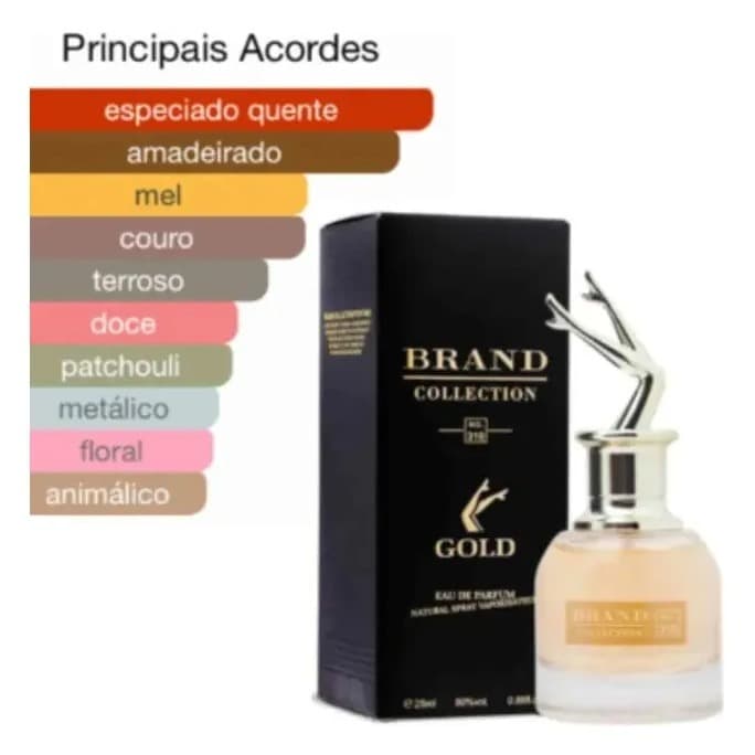 Perfume Brand Collection N 316 Feminino Eua de Parfum 25ml Importado com Alta Fixação Gold
