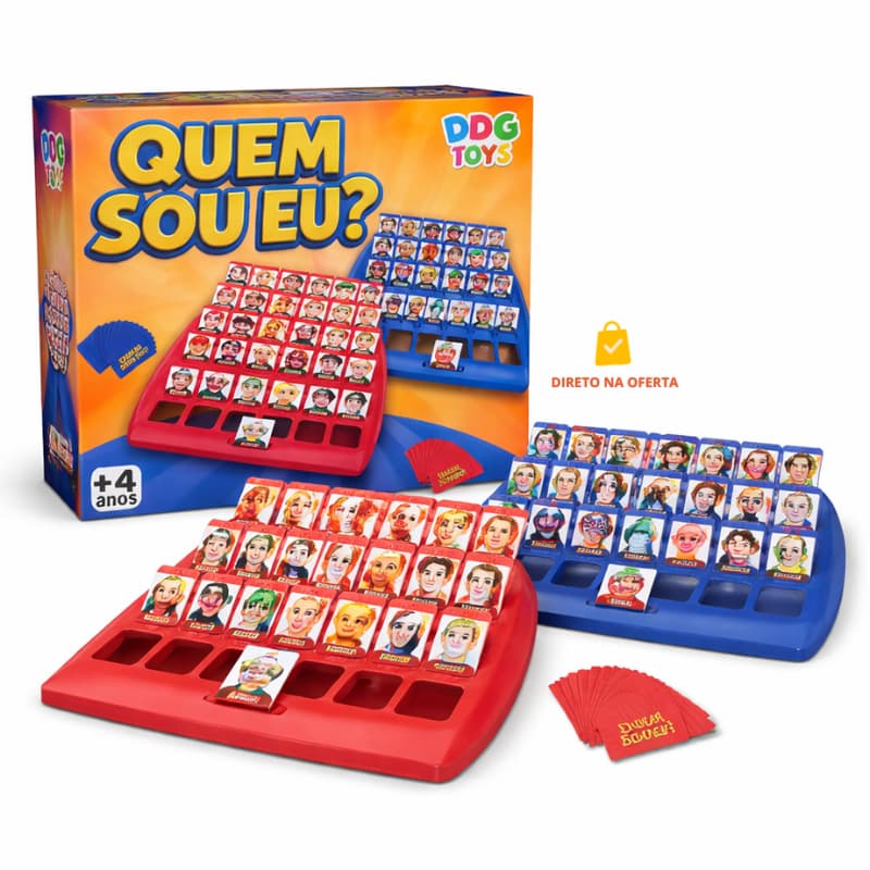 Jogo Infantil Cara a Cara Quem Sou Eu Tabuleiro Educativo Familia Advinhação